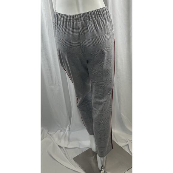 Joe B by Joe Benbasset Tuxedo Houndstooth Cropped Pants Black Gray Red XL 88-60 - Picture 8 of 14